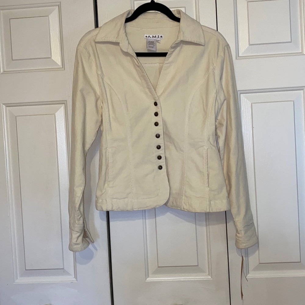 AMI Off White Button Up Blazer Jacket